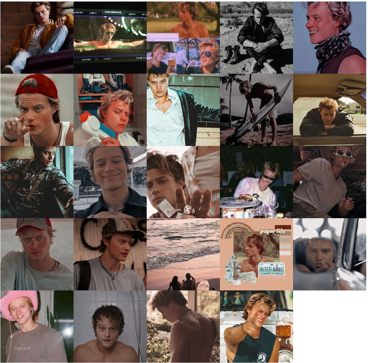 JJ outer banks aesthetic wall collage kit/ 76 uds Etsy México