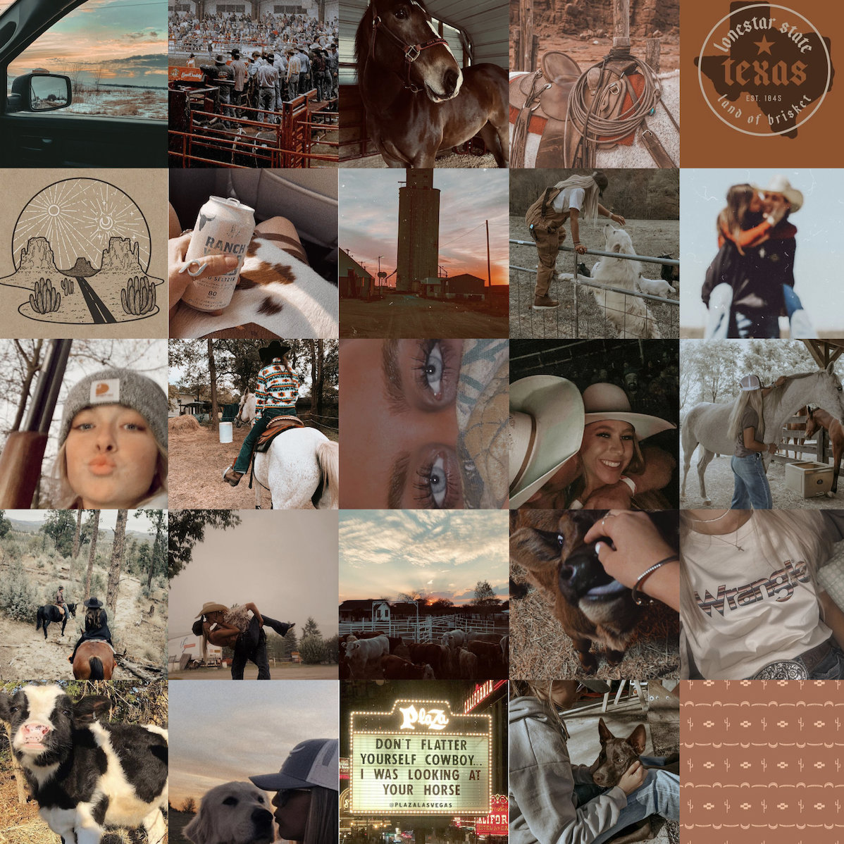 Western Aesthetic Photo Wall Collage Kit Etsy Canada