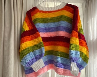 Rainbow jumper pattern PDF