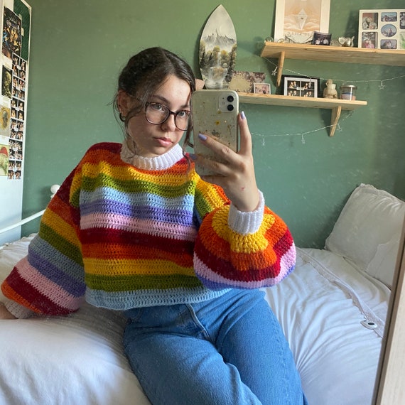 Rainbow Jumper Pattern PDF - Etsy Rainbow Jumper Pattern PDF - Etsy
