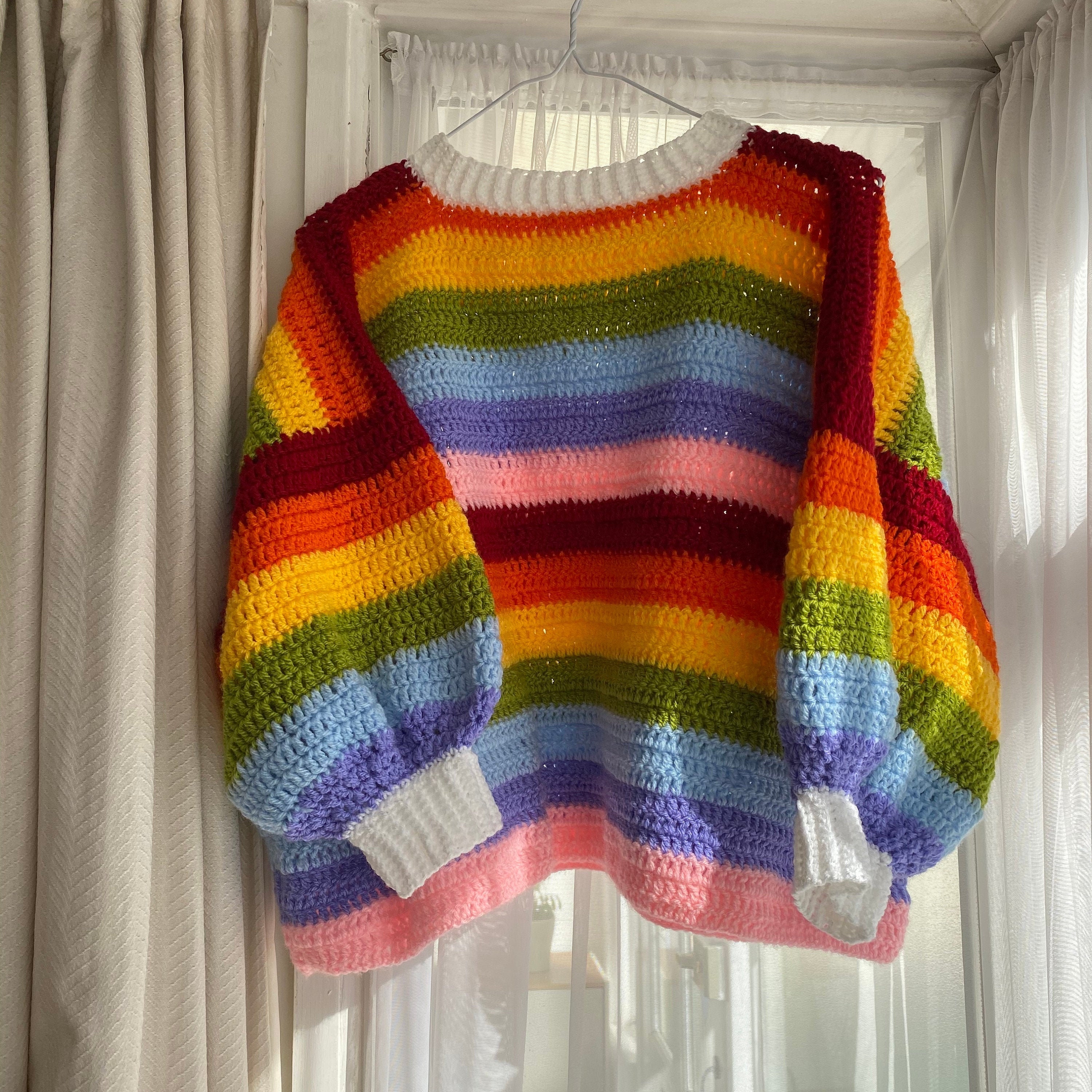 hot sale 4400 pcs rainbow hand-knitted