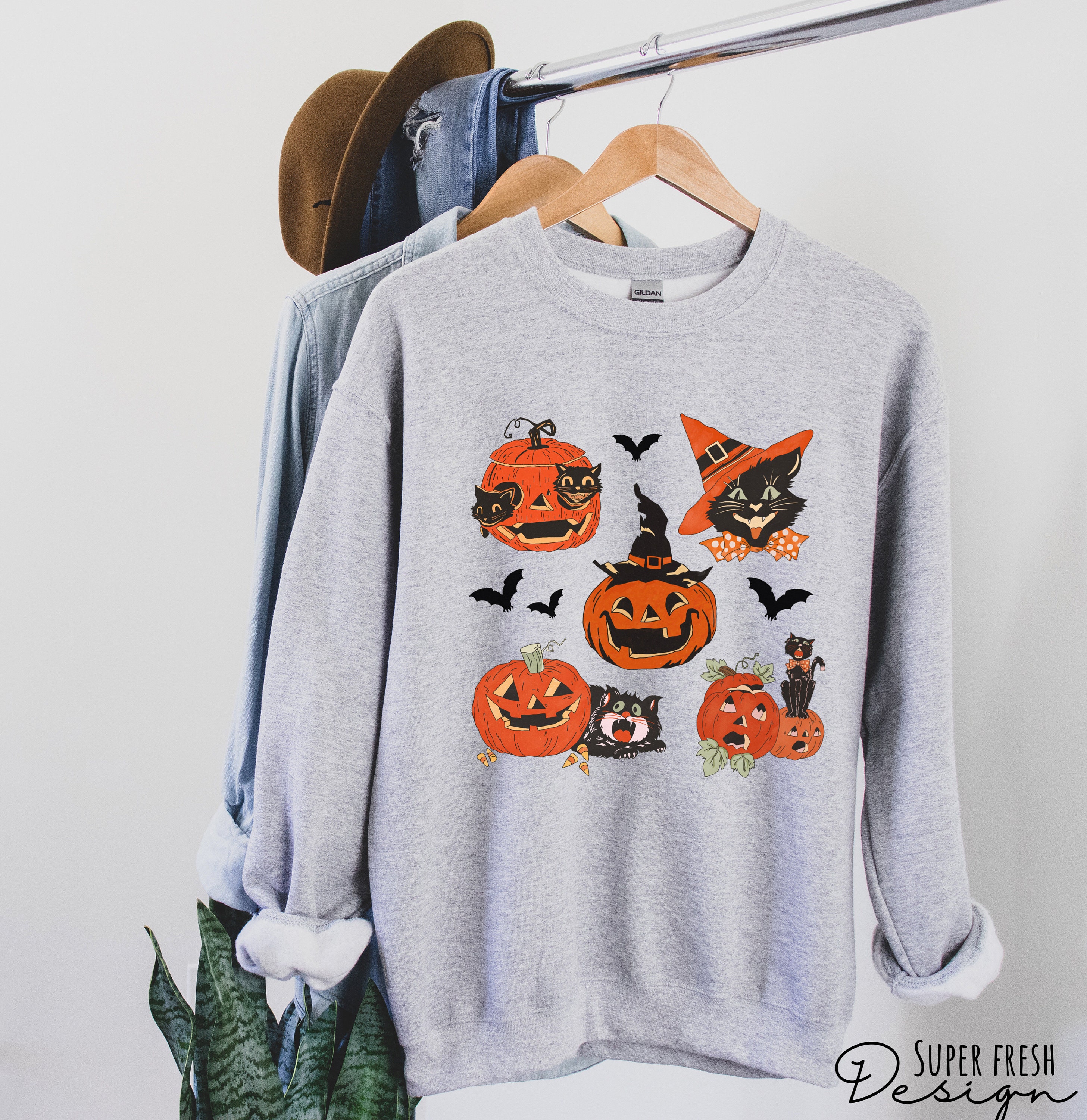 retro halloween sweatshirt