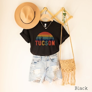 Tucson TShirt, Vintage Shirt, Tucson Arizona, Tucson AZ, Arizona Shirts Desert Sunset Cactus Shirt Vacation Shirt Saguaro Cactus Tucson Tee