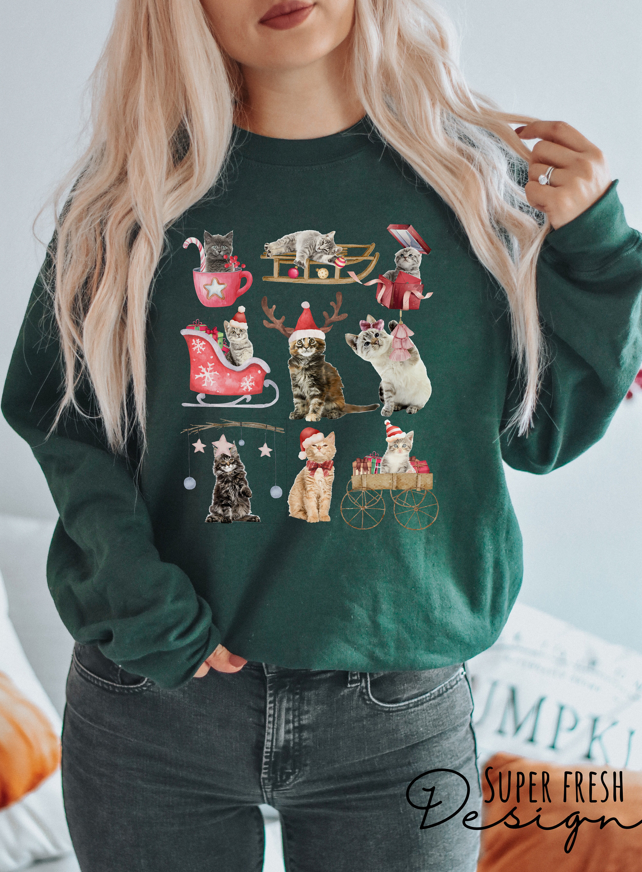  Fartey Plus Size Ugly Christmas Sweater Womens Ugly  Christmas Sweatshirt Cute Holiday 3D Print Tops Long Sleeve Round Neck  Pullover 2023 Christmas Sweaters Lighten Deals Of The Day