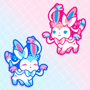 Sylveon & Shiny Sylveon Vinyl Matte Sticker
