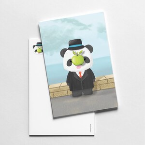 Postal con parodia artística de Panda en Son of Man