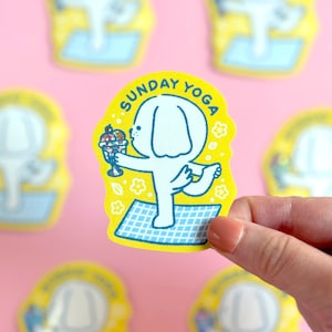 Glitzer Sticker - Sonntags Yoga