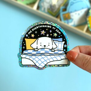 Glitzer Sticker - Overthinker