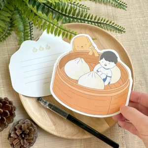 Carte postale découpée Xiaolongbao