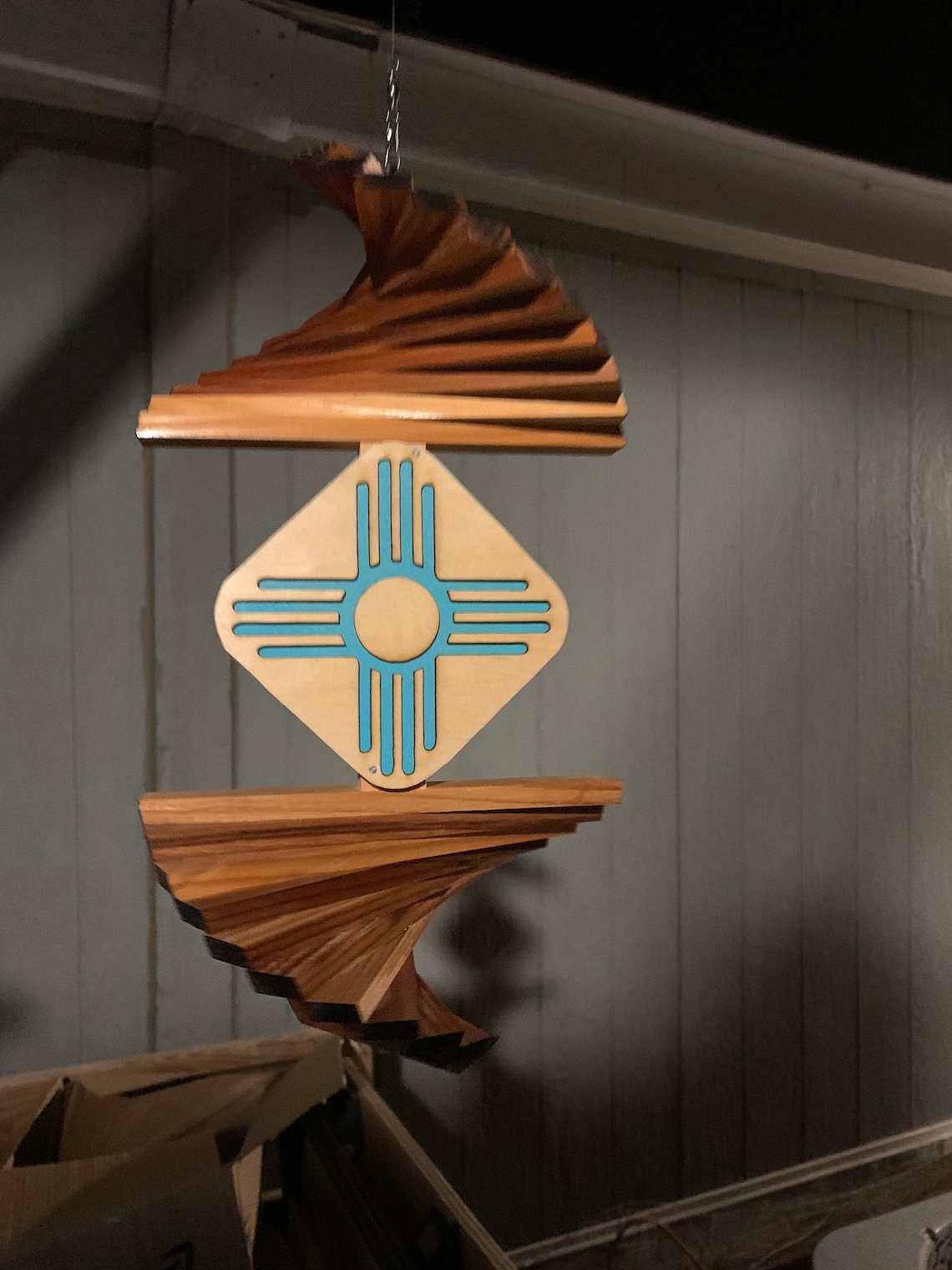 Cedar Zia wood wind spinner Etsy