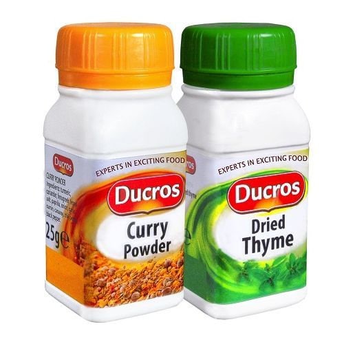 Ducros Dried Thyme 10g & Ducros Curry Powder 25g Bundle
