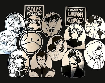 Gundam Mirror Stickers 0079, Zeta, and ZZ
