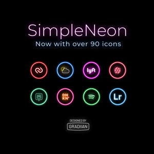 SimpleNeon - Over 90 iOS App Icons