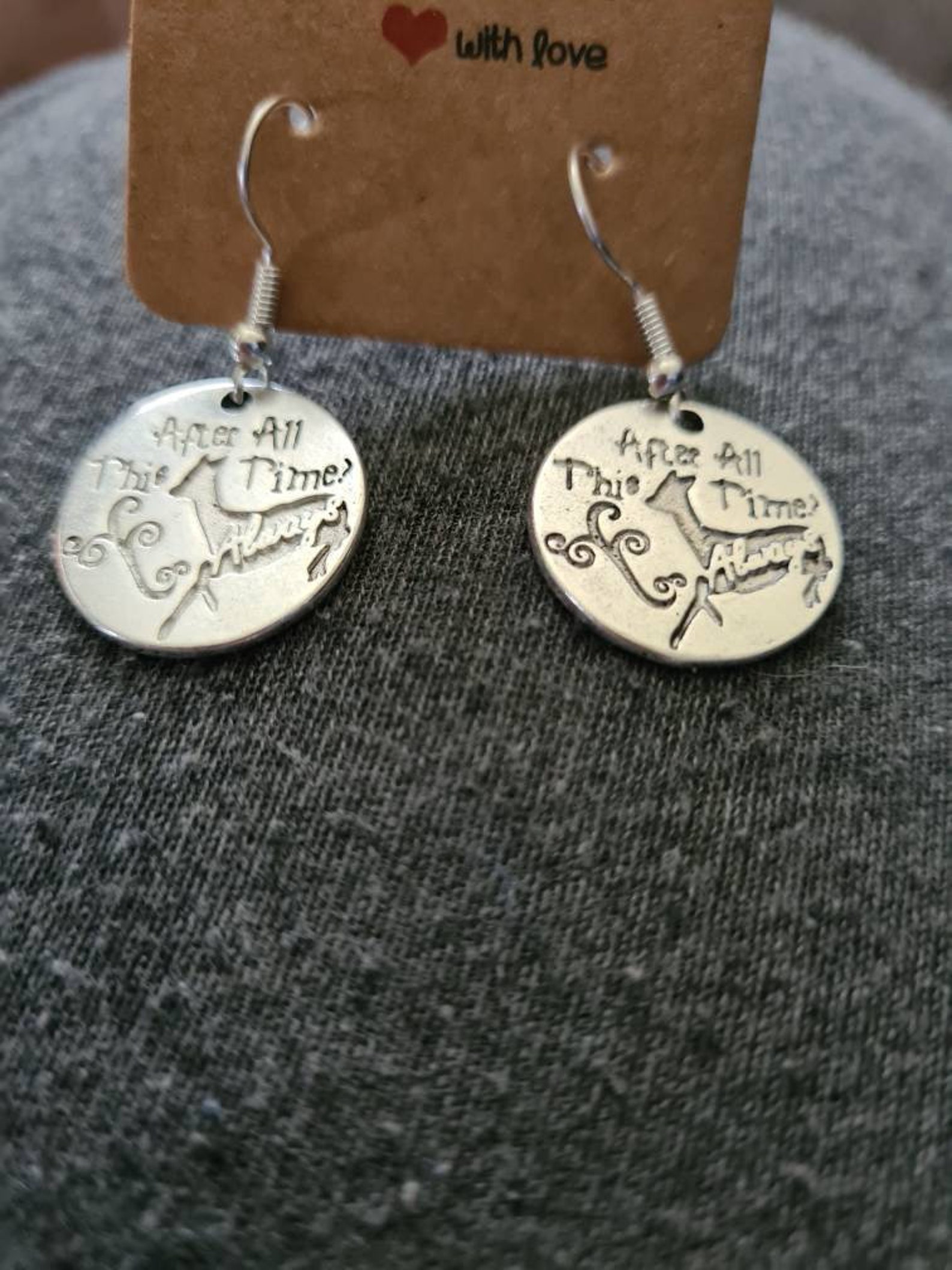 Handmade quote earrings Etsy