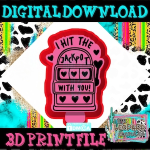 Jack Pot, Stl Digital File, Mold Housing, Wax Melts, Silicone Mold, Car Freshie, 3d Printing, Digital , Card Stock, Freshie Files!