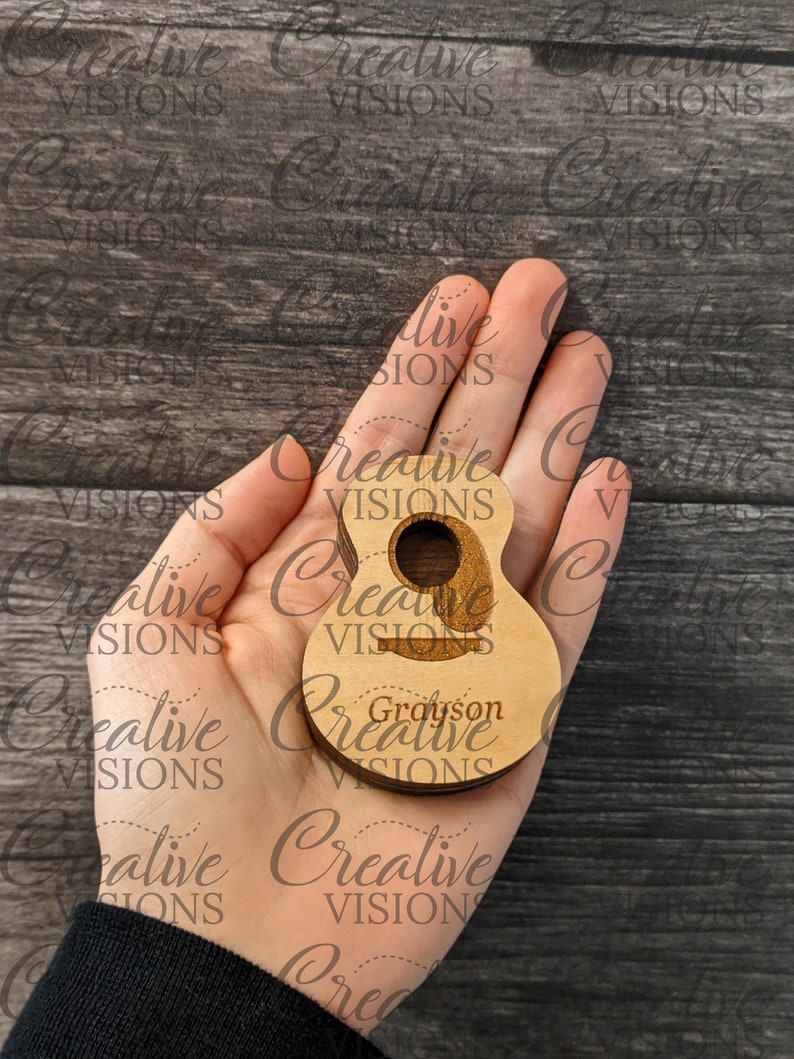 Guitar Keepsake Pick and Box cut file for laser cutter image 3