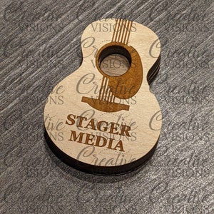 Guitar Keepsake Pick and Box cut file for laser cutter image 4