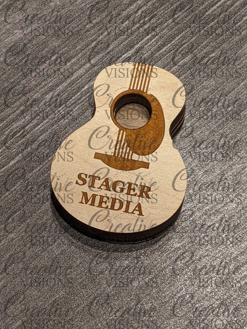 Guitar Keepsake Pick and Box cut file for laser cutter image 4