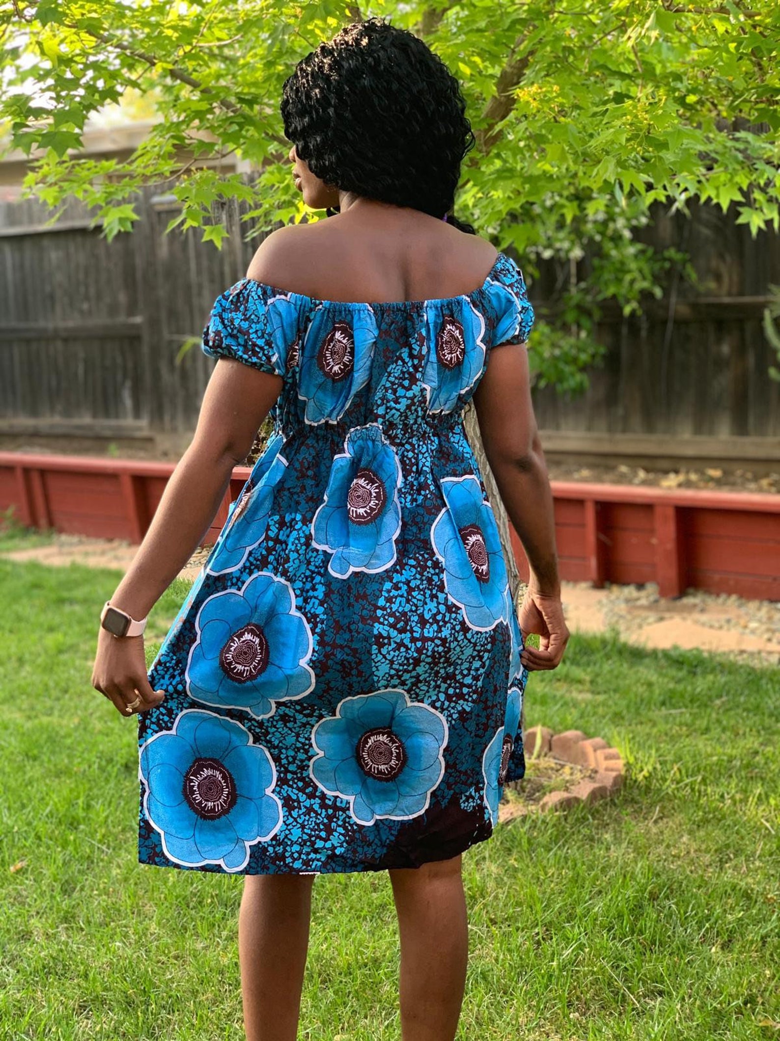 Beautiful Africana blue dress | Etsy