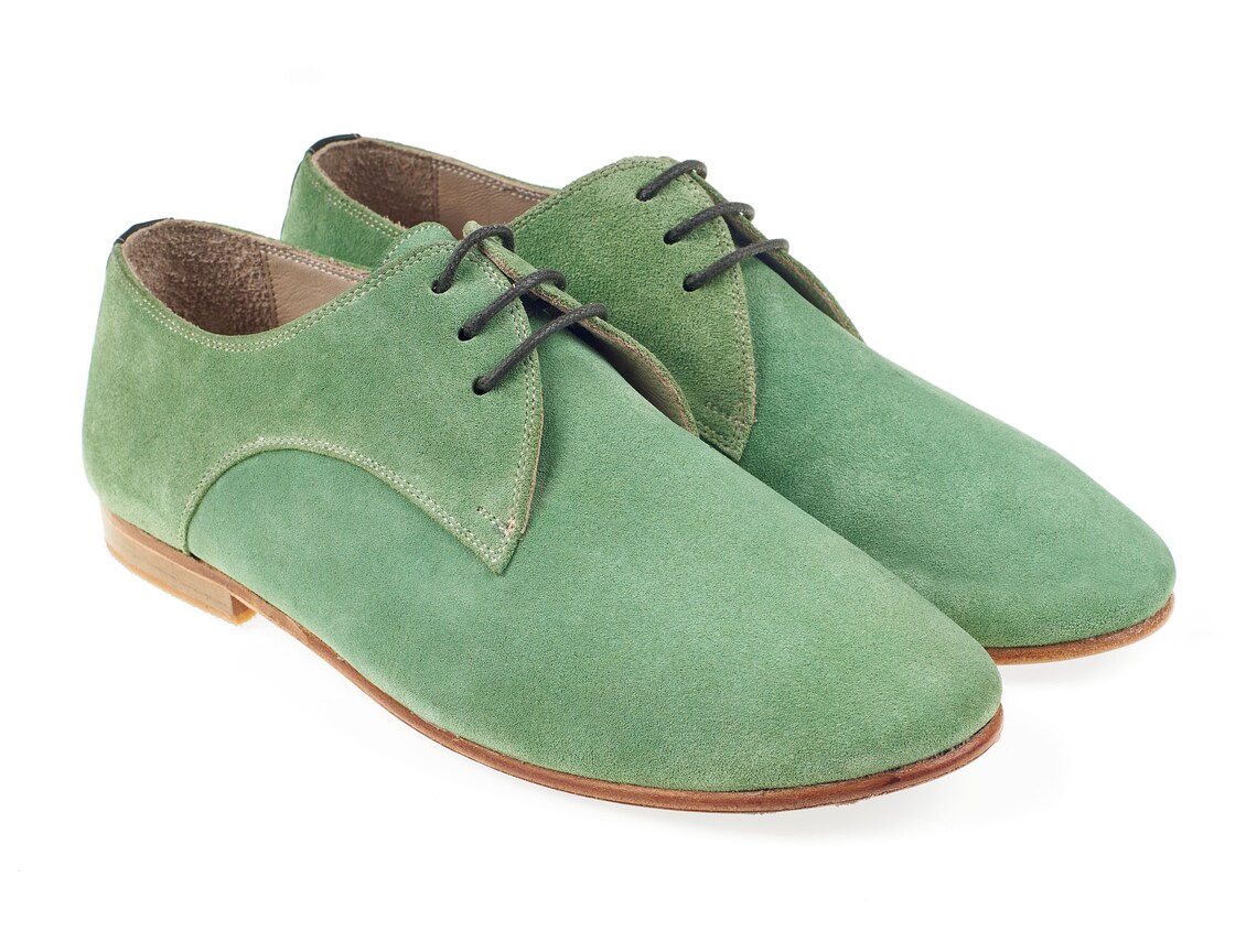 Classic Men Green Shoes Men Loafer Flat Shoes Men Slip Etsy