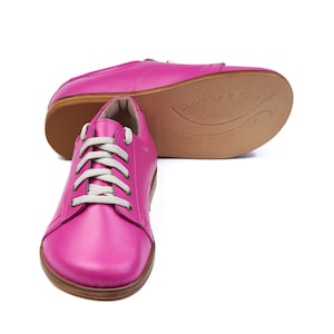 Men Fuchsia Barefoot Sneakers, Fuchsia Lace Up Barefoot Sneakers, Wide Barefoot Shoes, Personalized Gifts