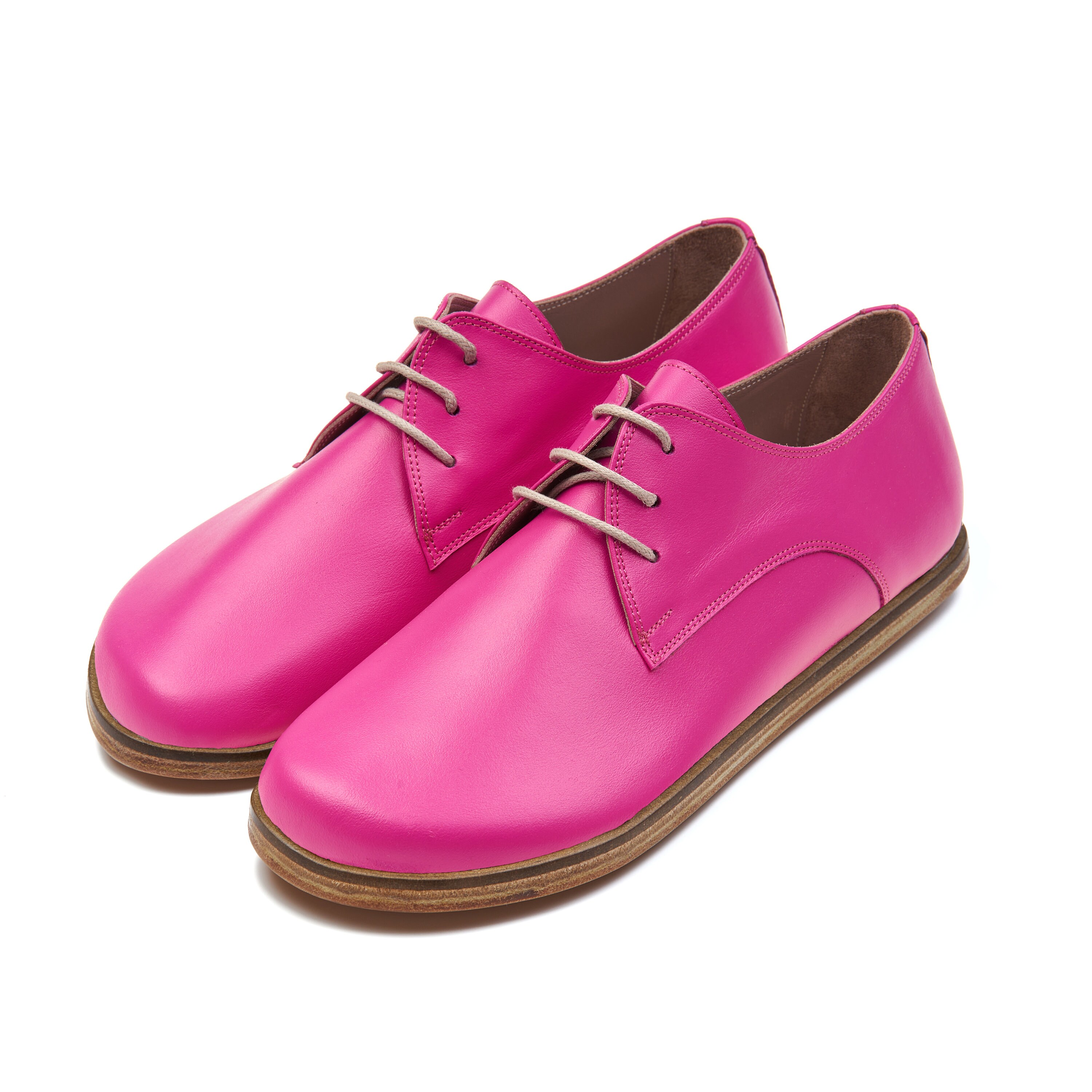 Barefoot Men FUCHSIA Color Oxford Shoes, Wide Barefoot