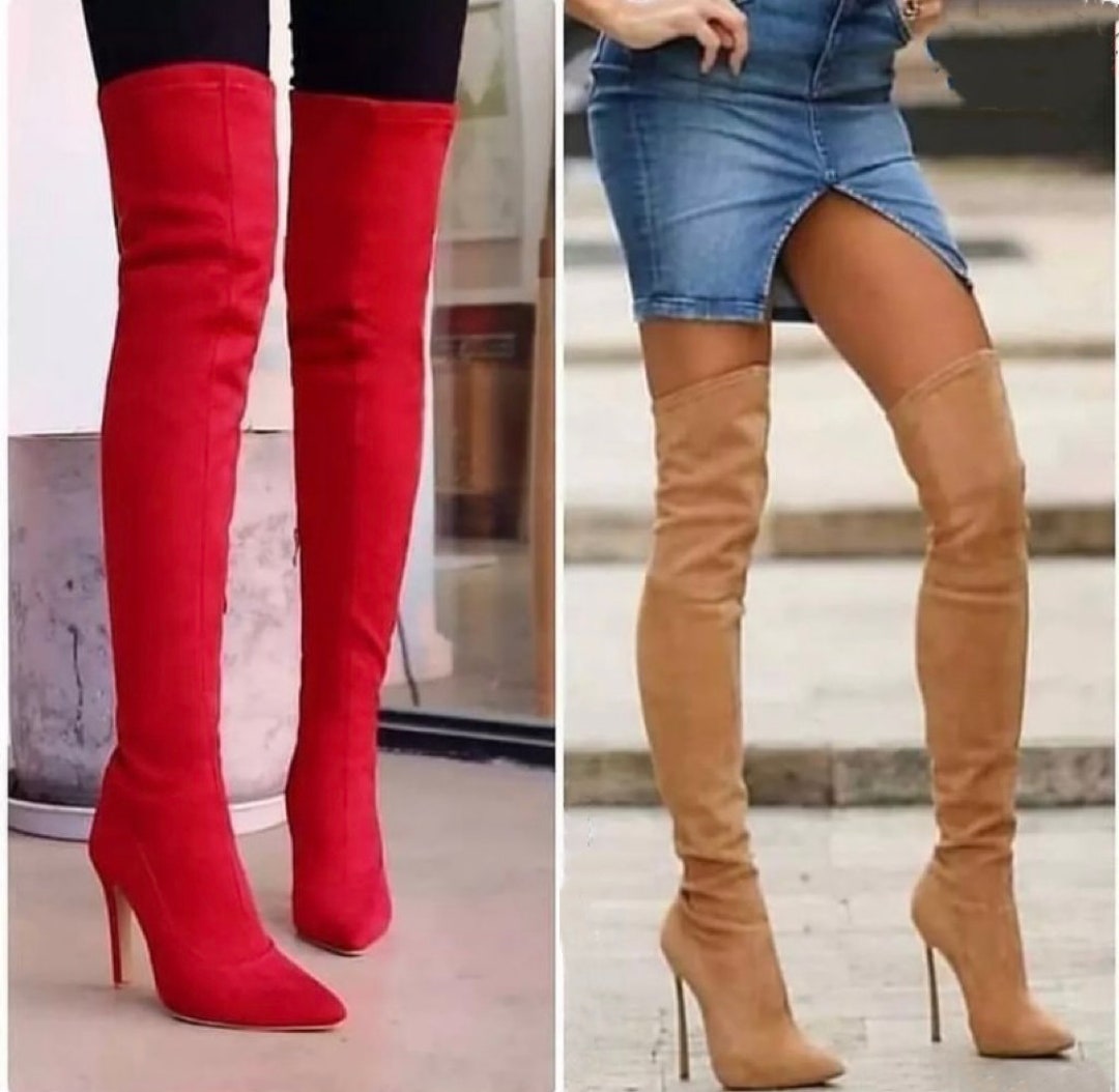 stiletto over knee boots