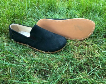 Handgemaakte leren blootsvoets schoenen: zero drop brede neus dames