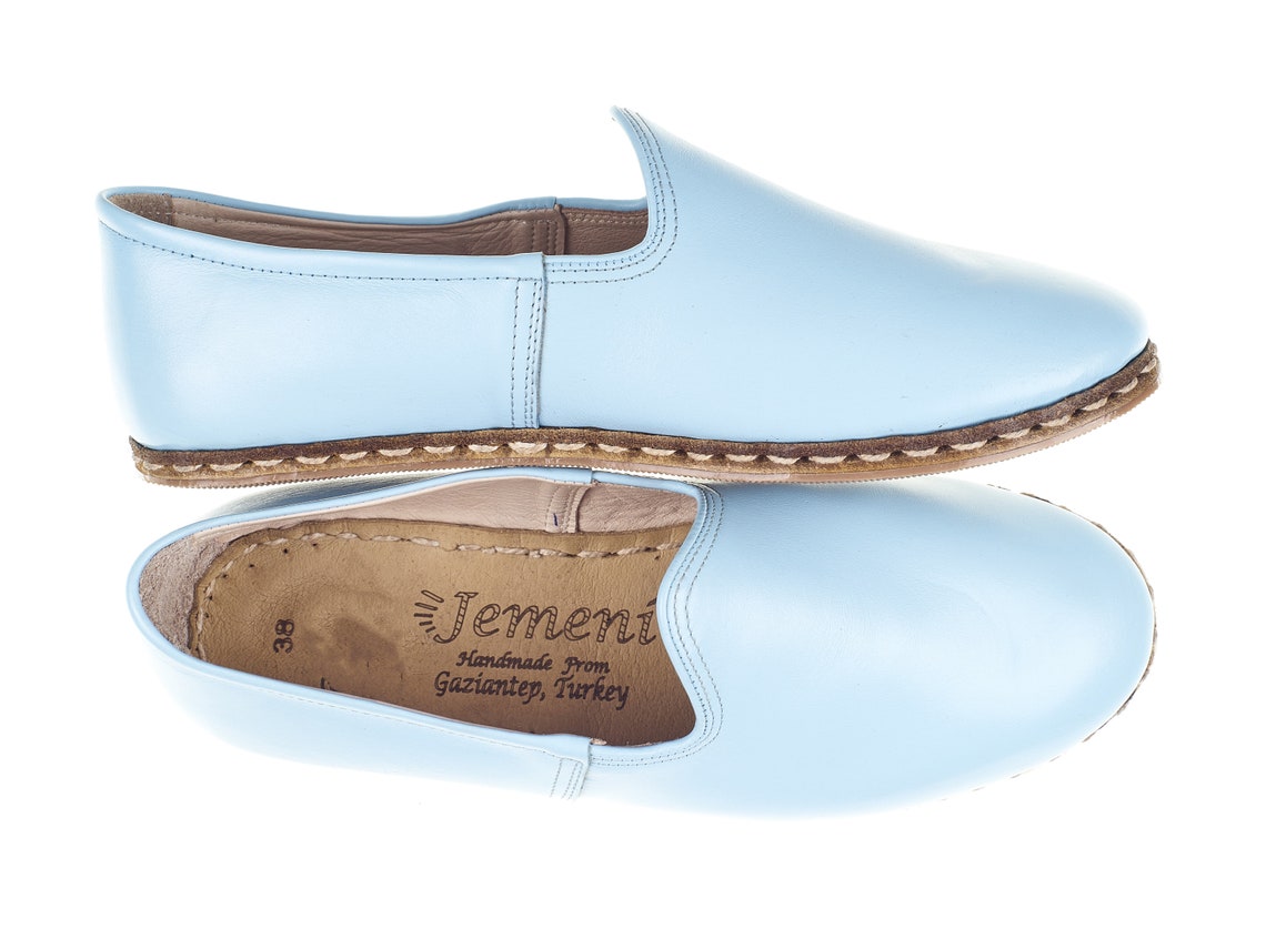 Men Baby Blue Shoes Men Loafer Men Flat Shoes Slip on Etsy UK