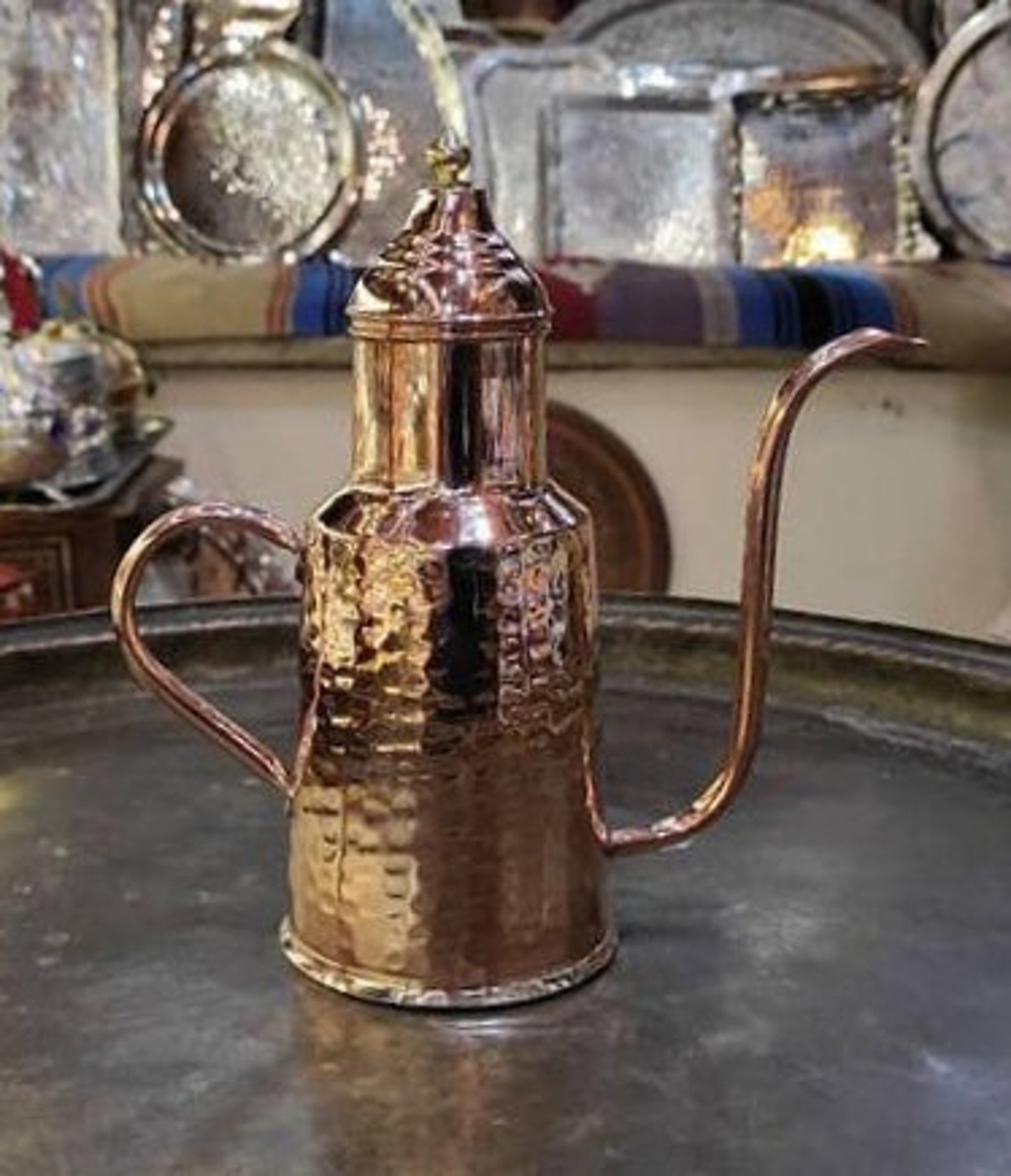copper olive oil bottle