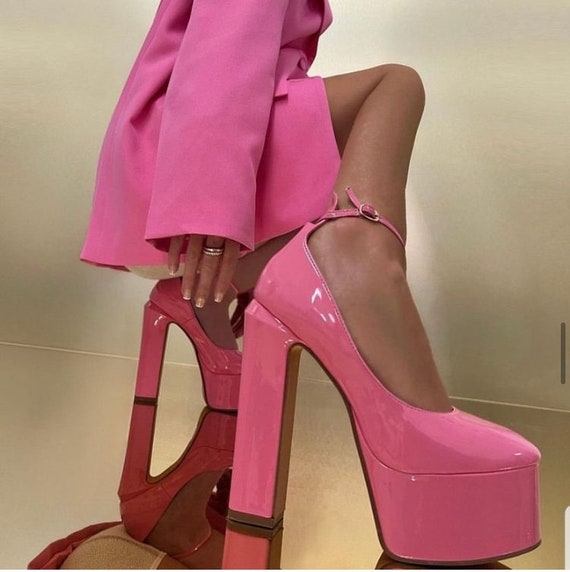 Womens Pink High Heels Magenta Pointed Toe Sexy Shoes Stiletto Heel PU  Leather Sexy Ankle Strap Heels - Milanoo.com