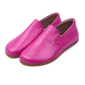 Women Barefoot Fuchsia Grounding Shoe, Earth Handmade Yemeni Zero Drop Shoes, Wide Toe Box, Gift For Her