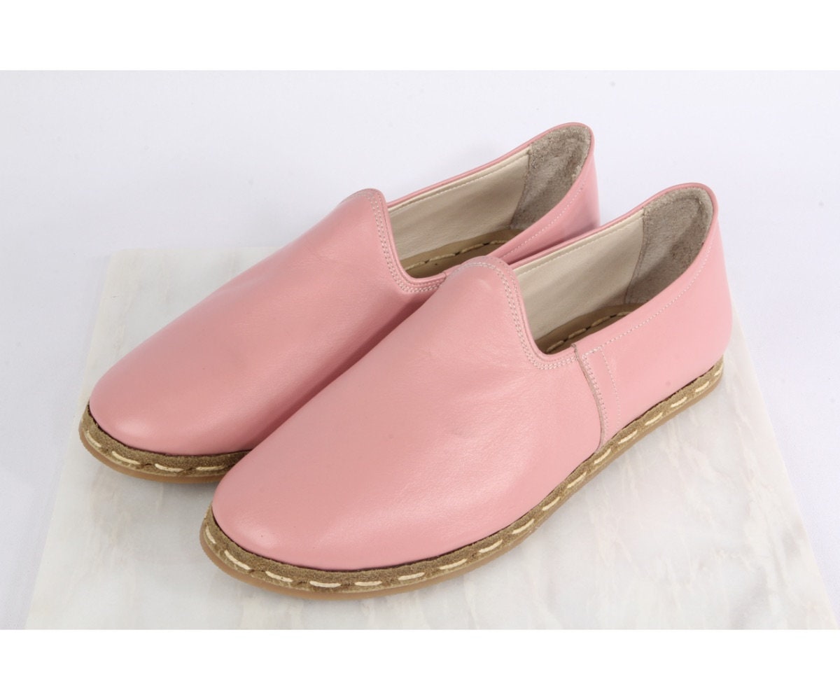 Men Pink Shoes Men Loafer Flat Shoes Slip on Shoes Etsy