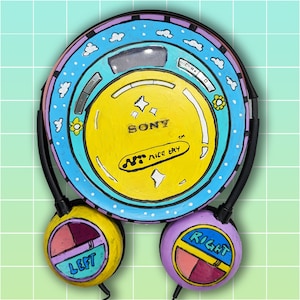 Hand Painted Discman (Read Description)