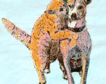 Custom Digital Pop Art Pet Illustration