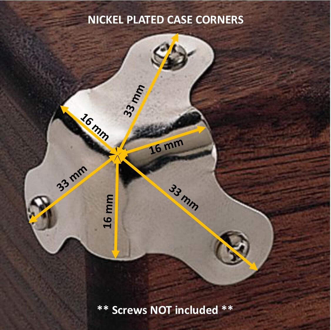 8 Pcsmetal Corner Protectorsnickel Plated for DIY Boxes, Trunks