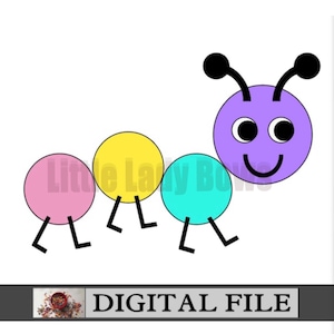 Caterpillar SVG, Kids SVG, Cricut SVG, Caterpillar Cut File, Caterpillar Design