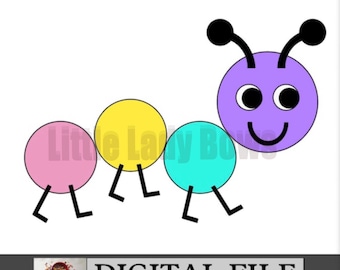 Raupe SVG, Kinder SVG, Cricut SVG, Raupe geschnitten Datei, Raupe Design