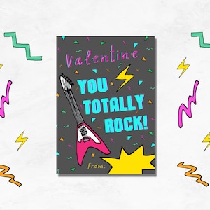 Cartes Pop Rocks Valentine, You Rock Valentine’s, Cartes de classe Valentine, Cartes Teen Valetine, Retro Class Valentines