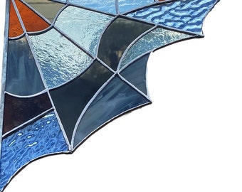 Atrapasol de telaraña de vitral: decoración de ventana para Halloween