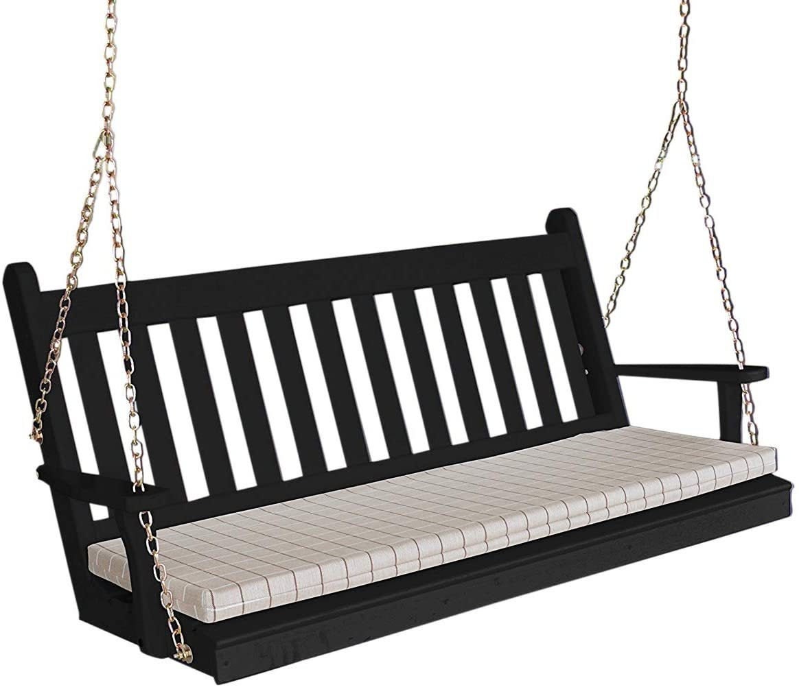 Porch Swing Black Front Porch Swing Traditional English Etsy