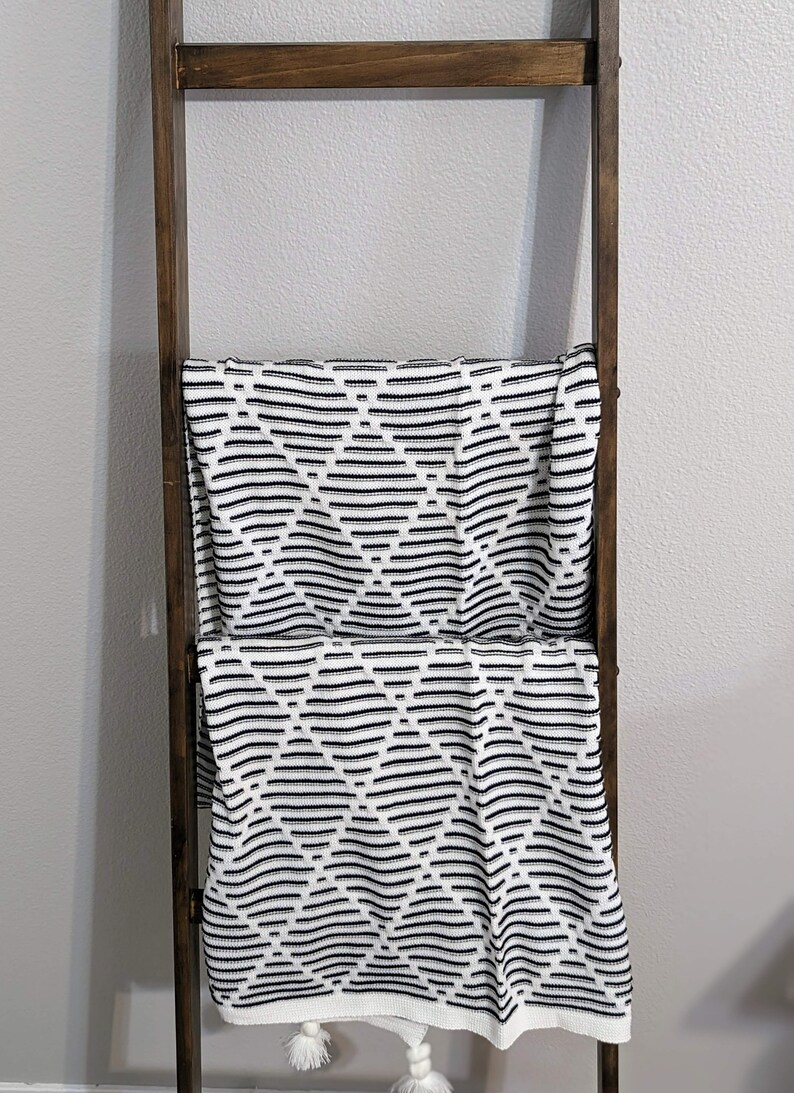 Black and White Throw Blanket Etsy