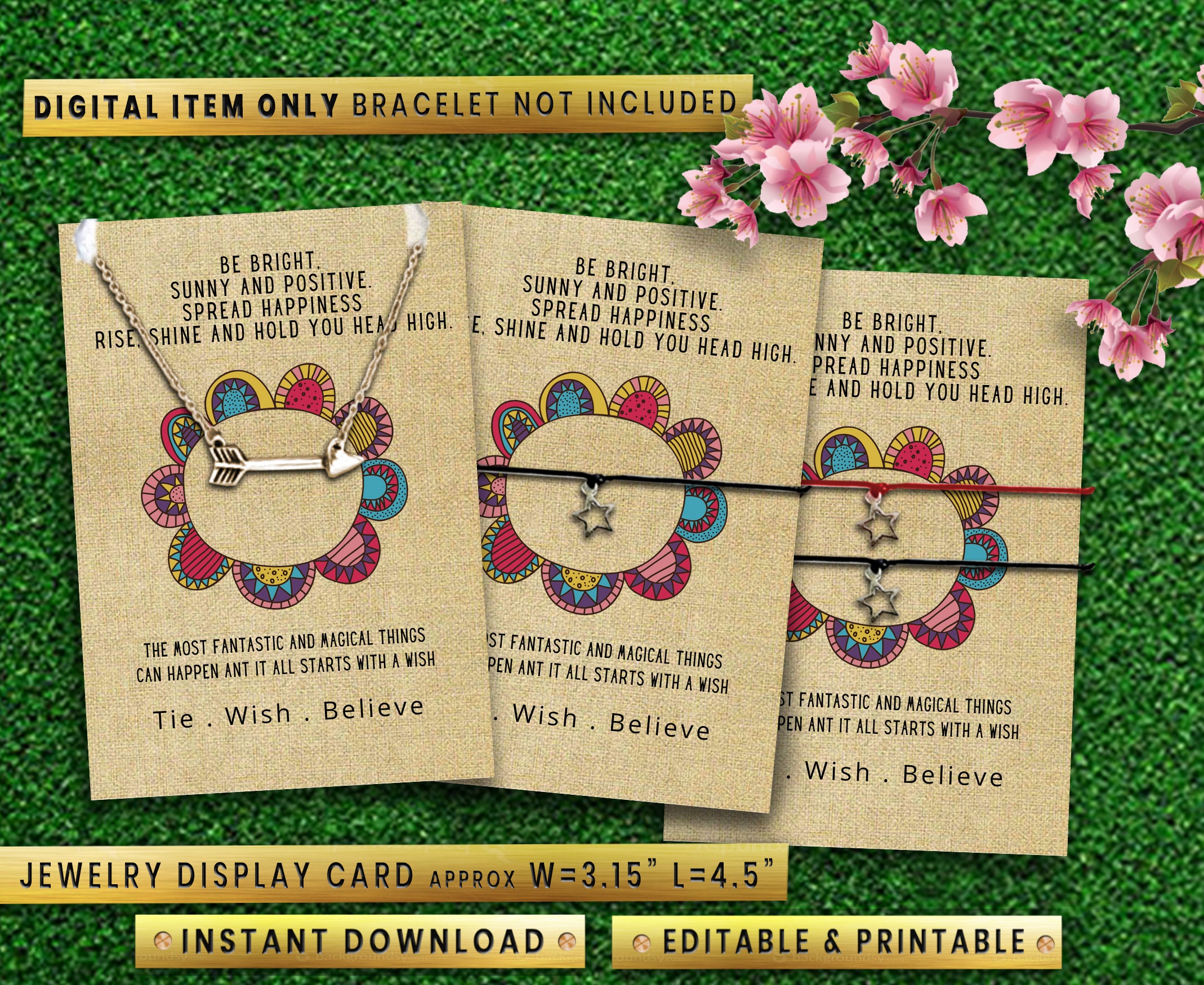 Jewelry Display Card Bracelet Display Necklace Holder for Etsy