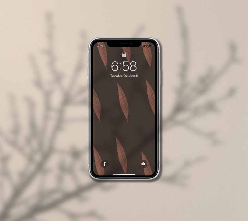 10 höstbakgrundsbilder paket iPhone Boho Neutral Minimal Estetisk Låsskärm Hemskärm iOS14 Skärmsläckare bild 9