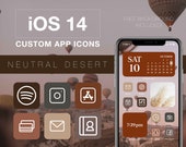 iOS 14 Icons Warm Neutral Desert Icon Pack iPhone IOS14 App Icons Pack  Aesthetic Home Screen Digital Download