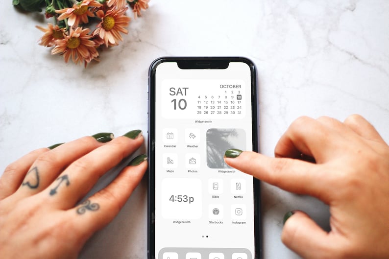 100 Minimal White Apple iPhone iOS 14 App Icons Neutral ...