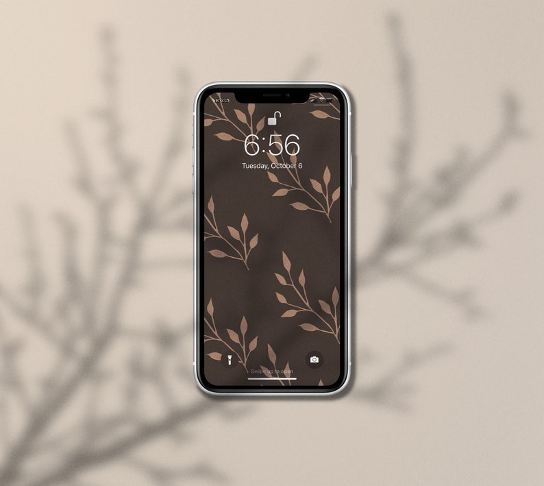 10 höstbakgrundsbilder paket iPhone Boho Neutral Minimal Estetisk Låsskärm Hemskärm iOS14 Skärmsläckare bild 7