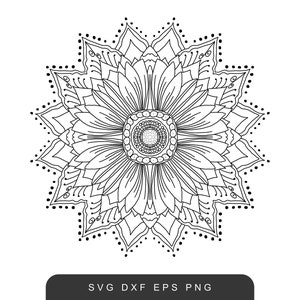 Sunflower Mandala SVG Cricut Download