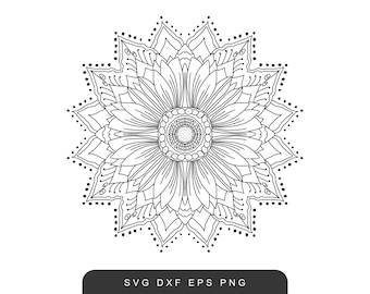 Sonnenblume Mandala SVG Cricut herunterladen