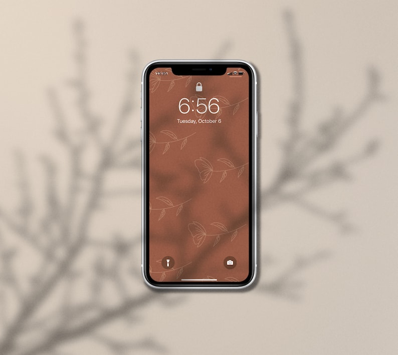 10 höstbakgrundsbilder paket iPhone Boho Neutral Minimal Estetisk Låsskärm Hemskärm iOS14 Skärmsläckare bild 6